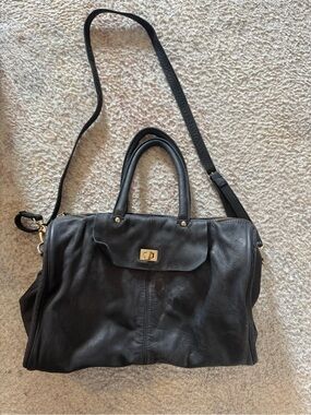 Levi’s Classic Black Leather Satchel Handbag